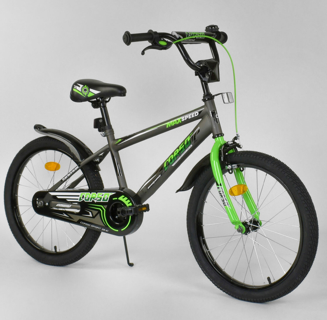 

Велосипед 20" дюймов 2-х колёсный "CORSO" EX-20 N 2955 Темно-серый