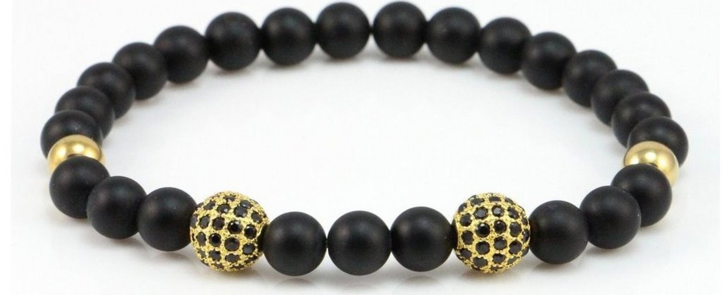 

Браслет Мужской Kaylo Two Disco Balls Gold из камня Агат (vs-228)