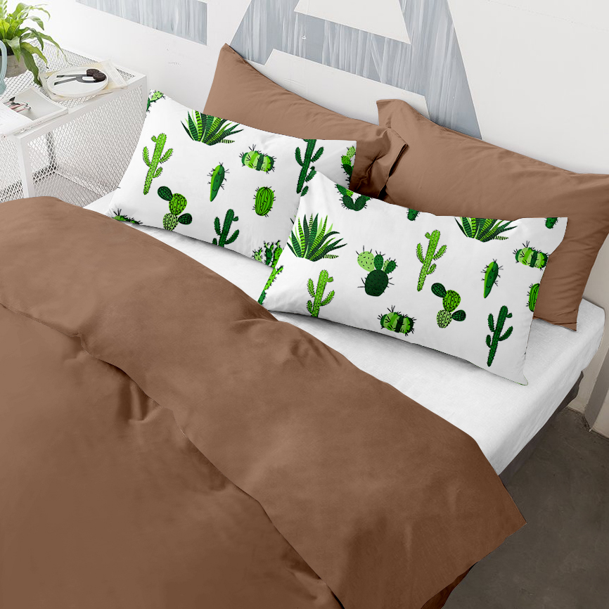

Наволочки Cosas Set4Pillow Brown KaktusGreen 50х70 4 шт