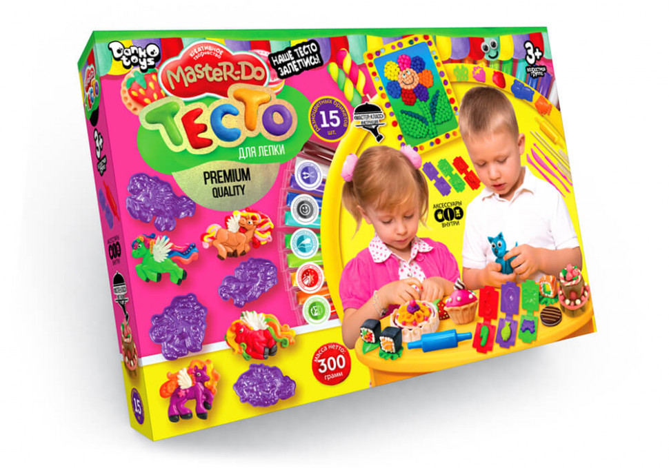 

Цветное Тесто Для Лепки Danko Toys "Master Do" 15 Цветов + Аксессуары (7628DT)
