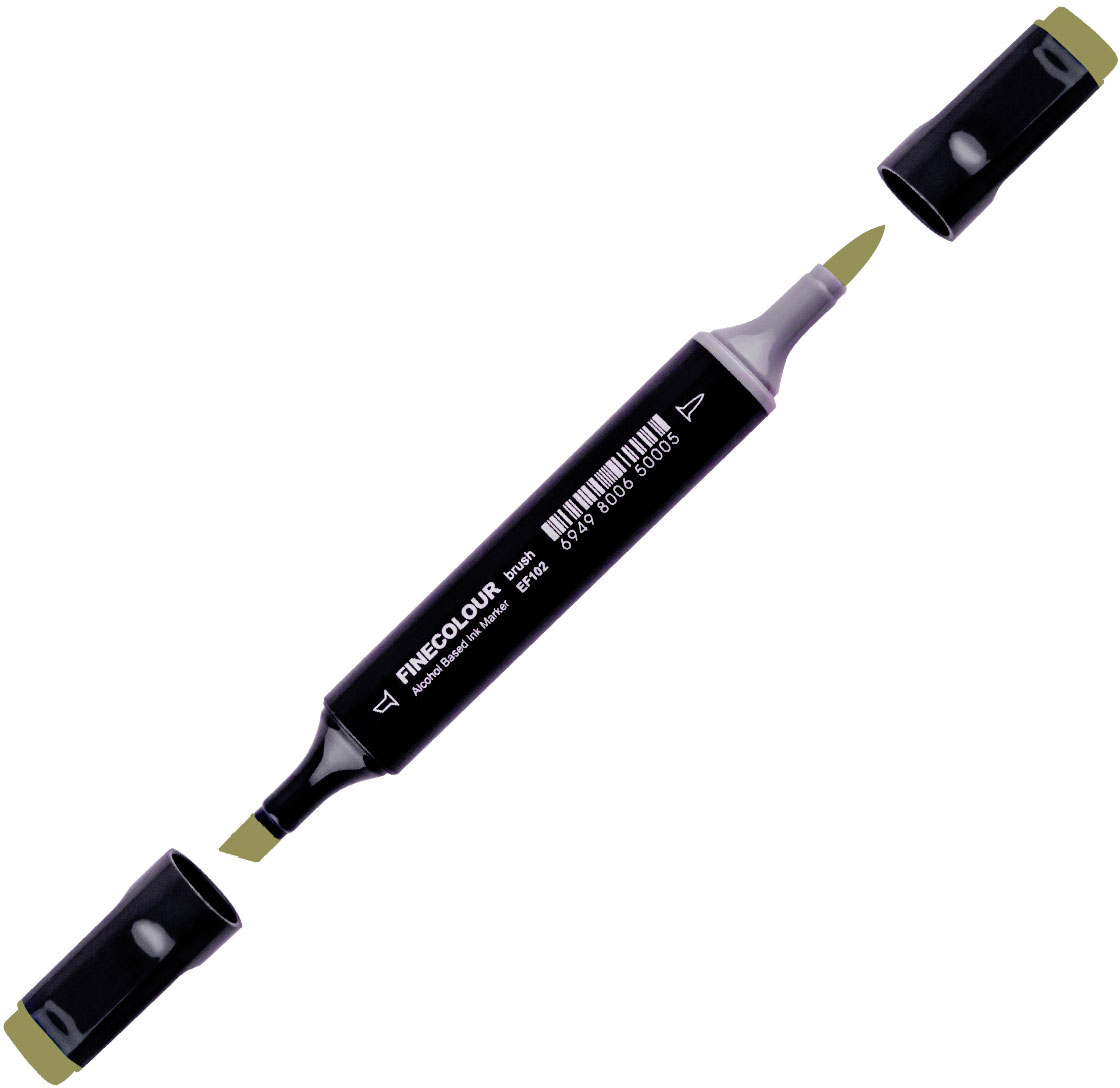 

Маркер Finecolour Brush спиртовой 022 оливковый YG22 (EF102-22N)