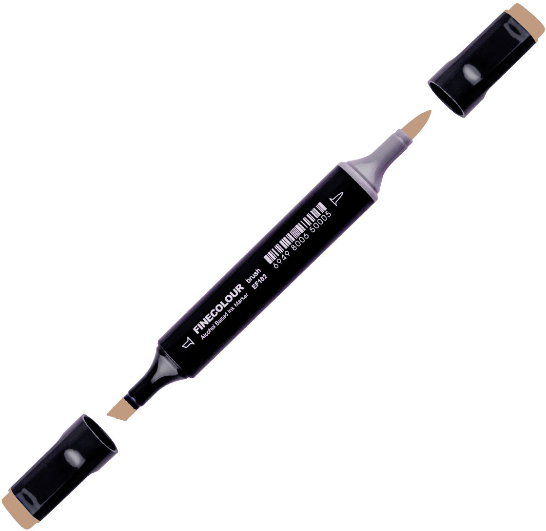 

Маркер Finecolour Brush спиртовой 012 кофе с молоком E12 (EF102-12)
