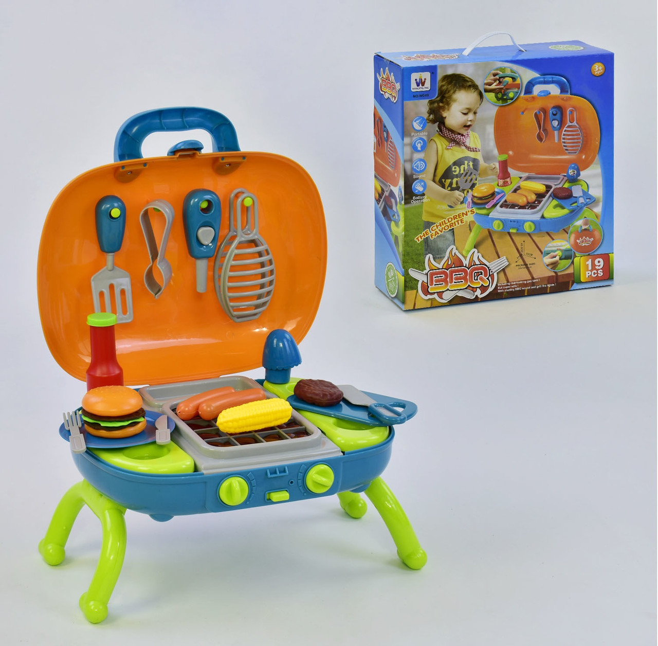 

Игровой набор W 049 "Барбекю" (16) со звуковыми и световыми эффектами