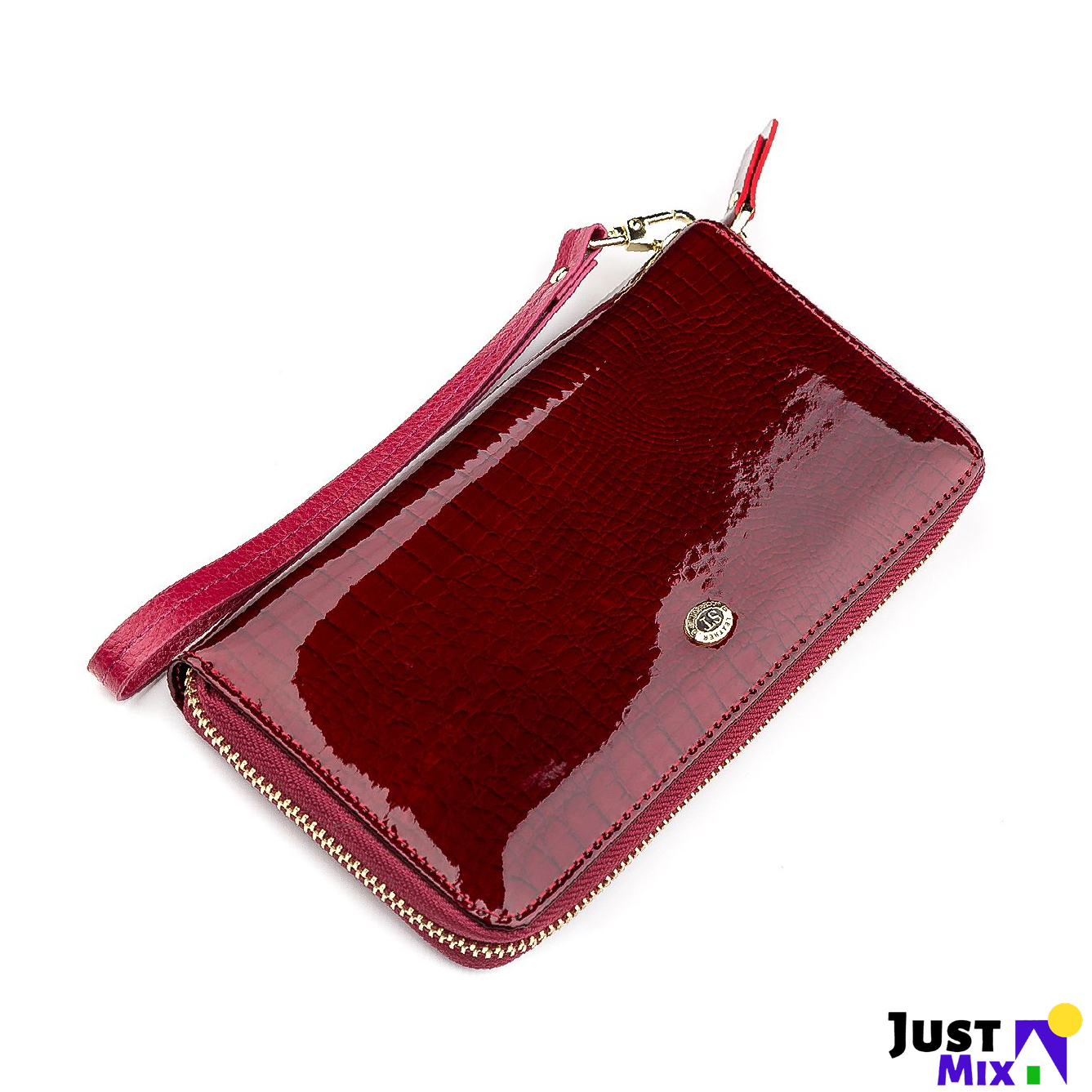 

Кошелек женский стильный для купюр и карточек ST Leather 18398 с ремнем на запястье Коричневый