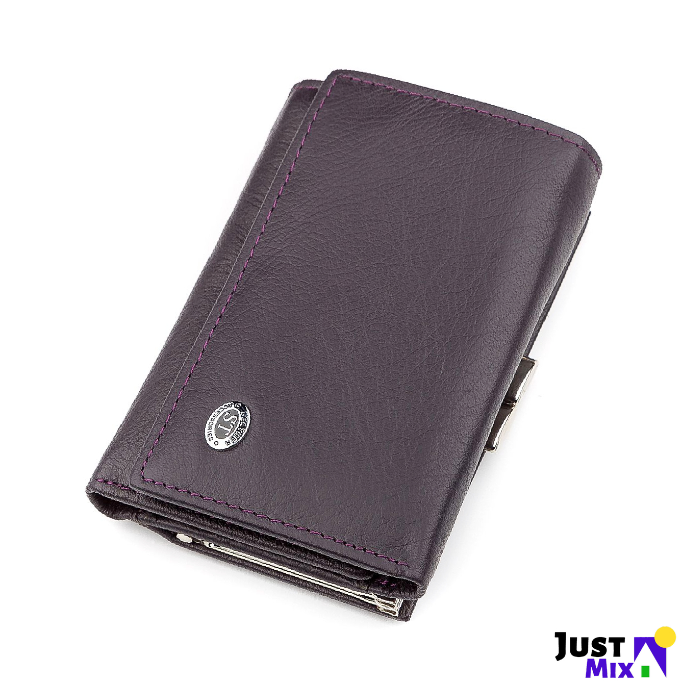 

Кошелек женский стильный для купюр и карточек ST Leather 18364 натуральная кожа Фиолетовый