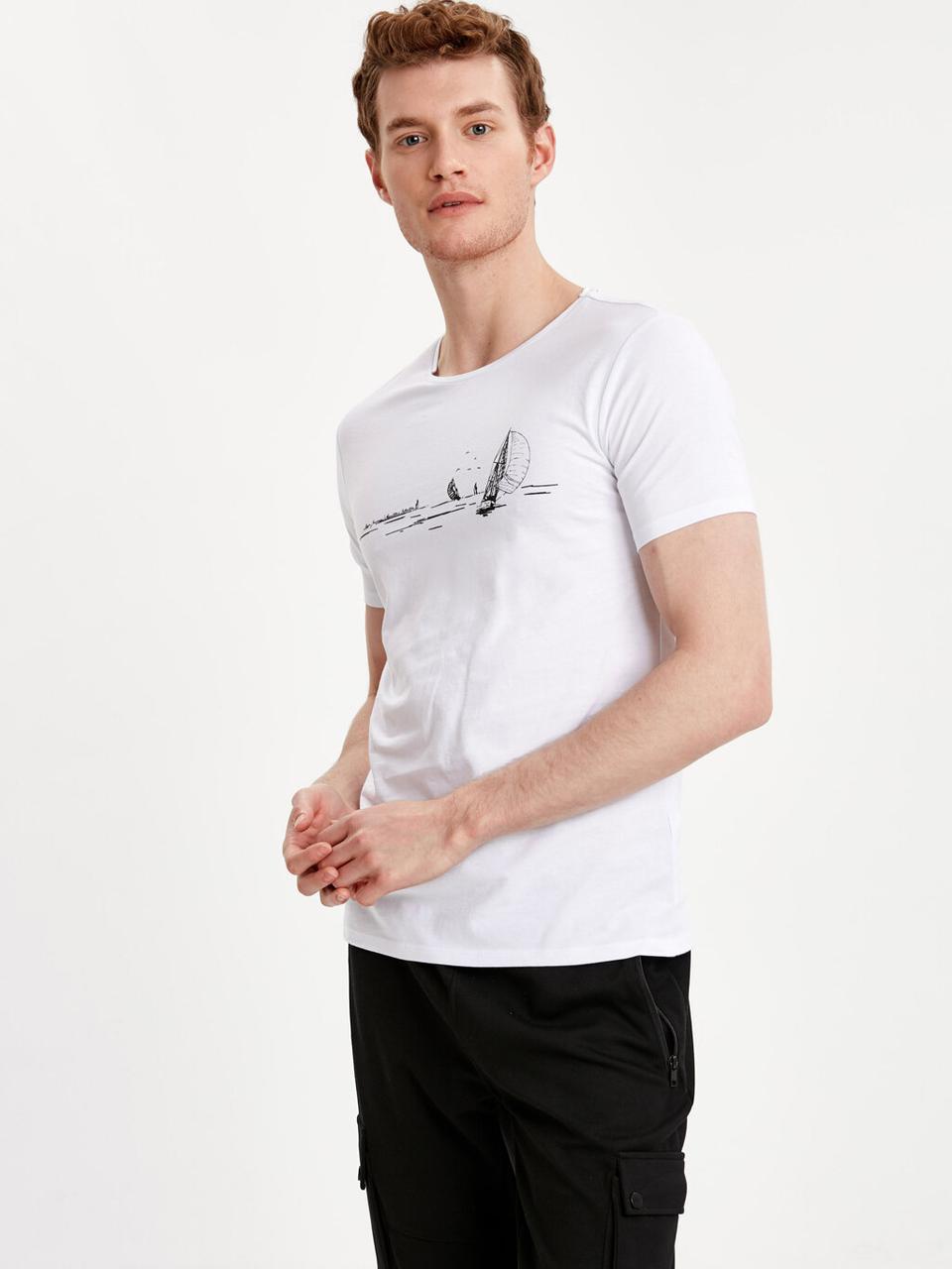 

Мужская футболка LC Waikiki с парусом  Белая (LCW T-shirt -2767-0, Мужская футболка LC Waikiki с парусом S Белая (LCW T-shirt -2767-0)