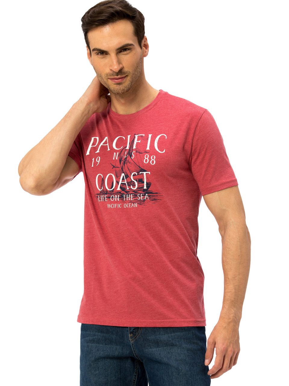 

Мужская футболка LC Waikiki Pacific Coast  Коралловая (LCW T-shirt -2772-0, Мужская футболка LC Waikiki Pacific Coast S Коралловая (LCW T-shirt -2772-0)