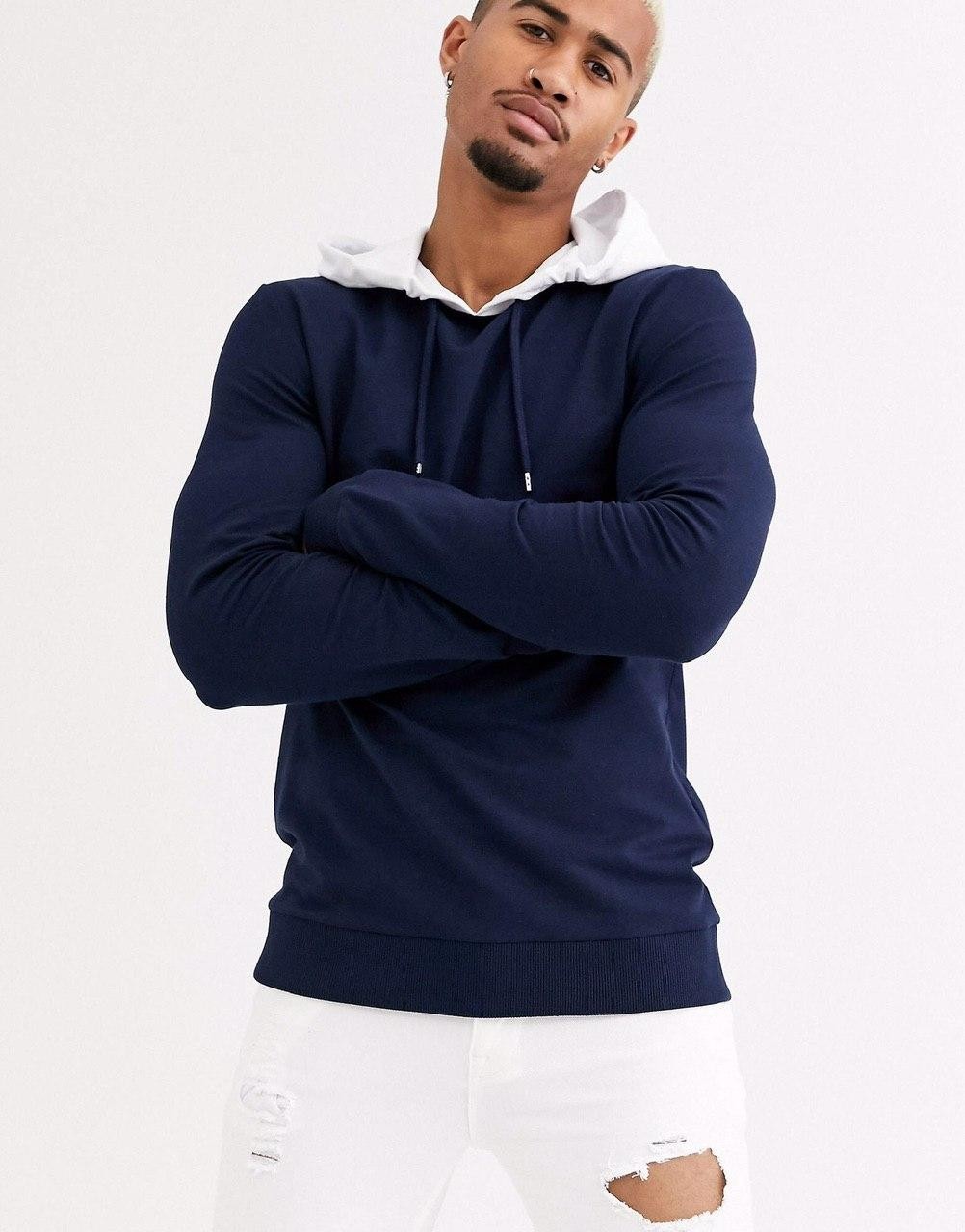 

Худи DNK MAFIA Base S Dark blue and White 000601