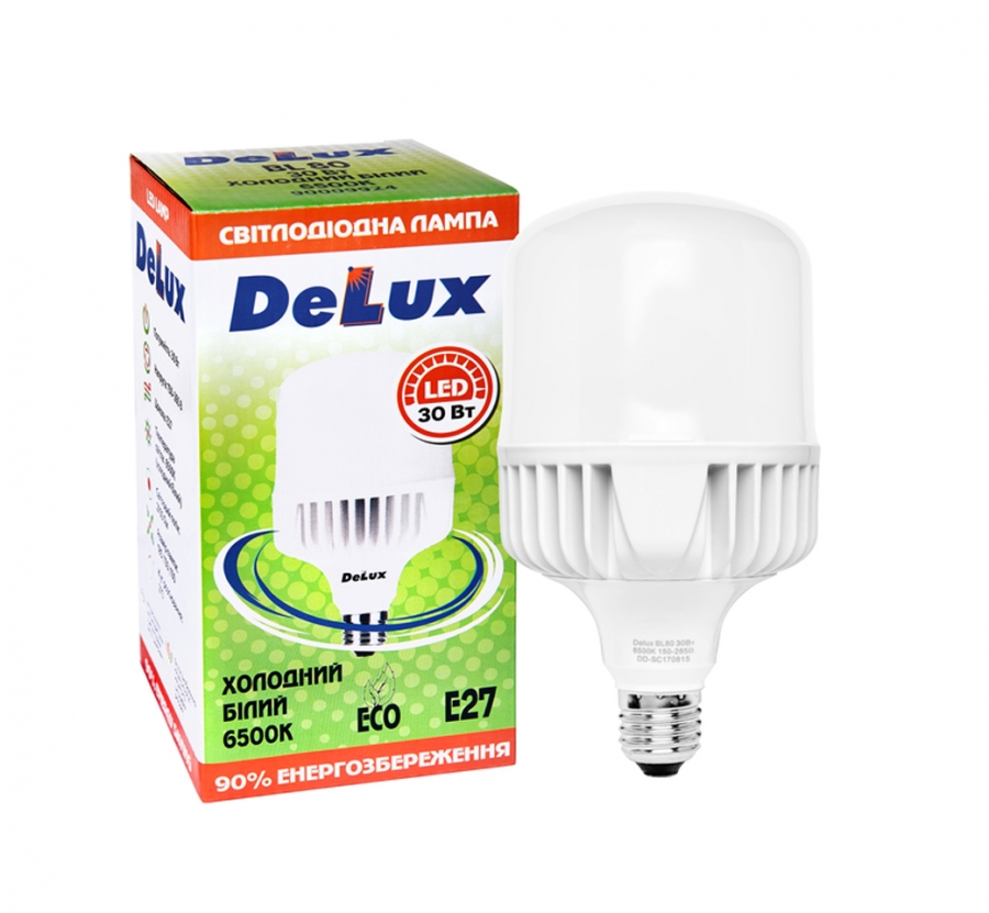 

Светодиодная лампа Delux BL 80 30W E27 6500K (90011762)