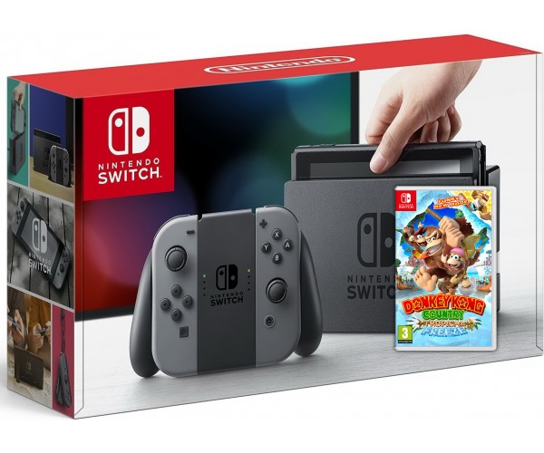 

Nintendo Switch Gray + Игра Donkey Kong Country: Tropical Freeze