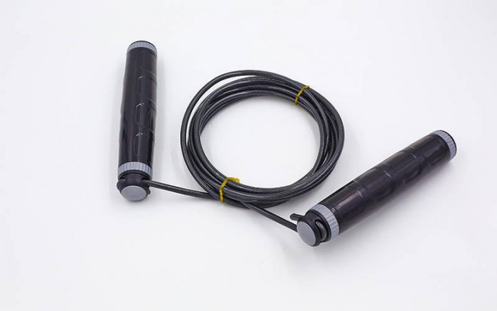 

Скакалка со стальным тросом и местом под утяжелитель PS FI-4030-C /2 (l-2,7м, d-5мм, черный)