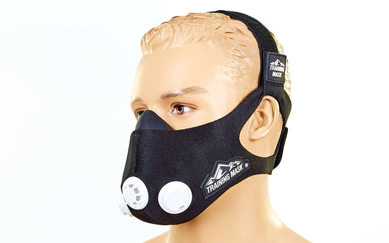 

Маска тренировочная Training Mask FI-6214 Размер: L/113-136кг (250-300LBS), (3 клапана, неопрен, черный) \1
