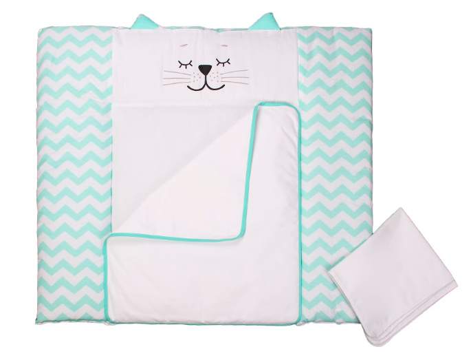 

Пеленальный матрасик Baby Veres Smiling Animals mint 72х80 см Тканевый