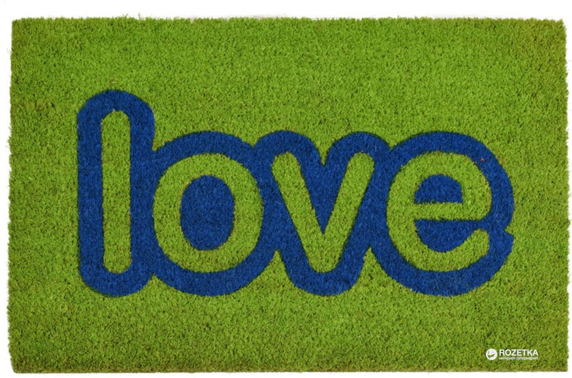 

Придверный коврик Home&Styling Collection Love 40x60 см Зеленый