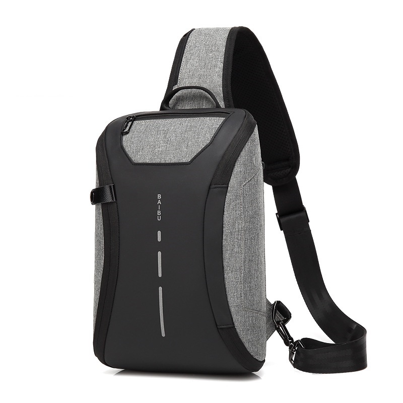 

Cумка Baibu sling usb plane-pack gray
