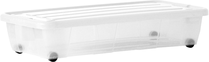 

Ящик подкроватный Plast Team Easy на колесиках 38 x 16 x 79 см Прозрачный (2245tea-прозрачный)