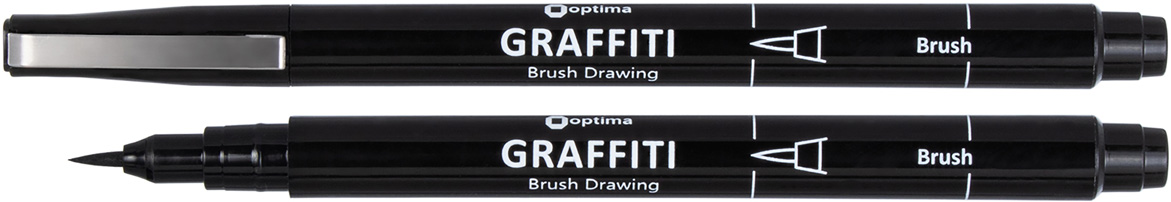 

Набор лайнеров Optima Graffiti Brush Черный 12 шт (O16414)
