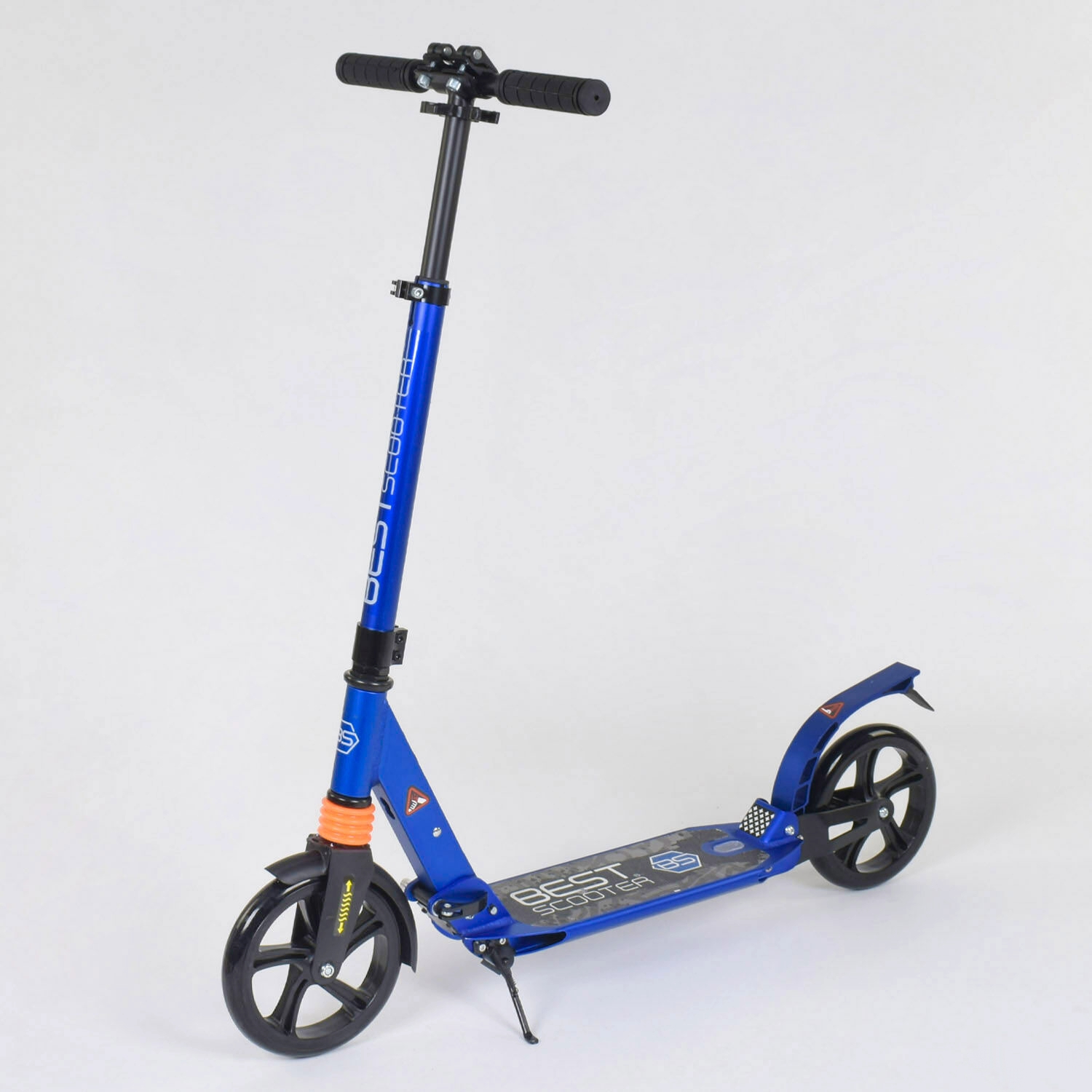 

Самокат двухколесный Best Scooter 020692 складной с амортизационными блоками. Синий