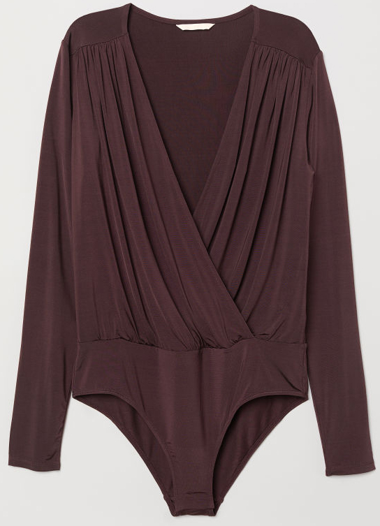 

Блузка-боди H& 7174678  Коричневая, Блузка-боди H&M 7174678 M Коричневая