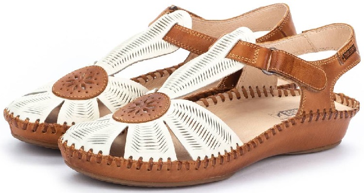 

Сандалии Pikolinos 655-0575 NATA BRANDY 37р белые с коричневым