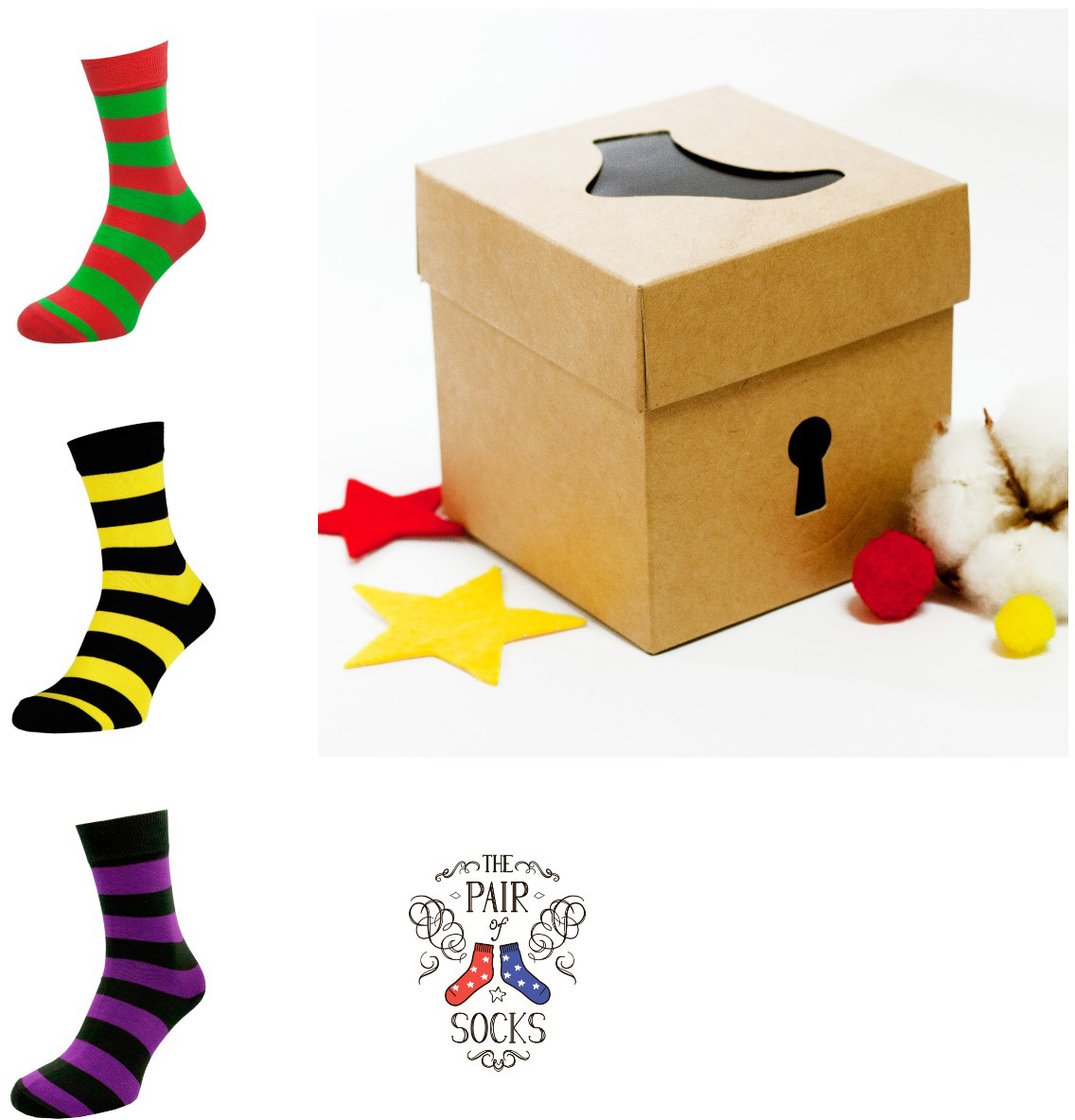 

Набор носков The Pair of Socks 3P-111-WST/BX 38-40 (3 пары) Разноцветный