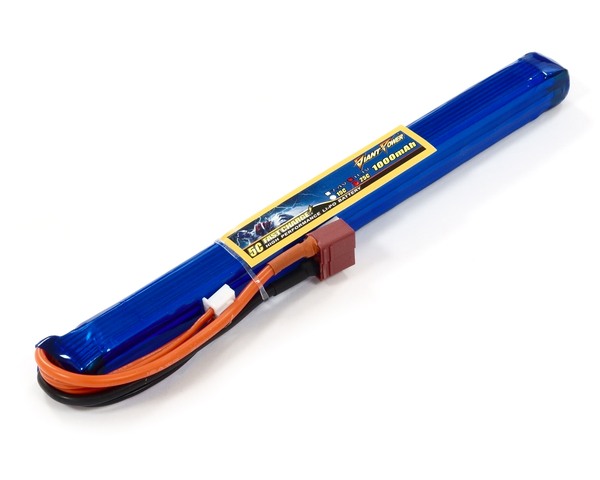 

Аккумулятор для страйкбола Dinogy Li-Pol 11.1V 3S 1000mAh 25C 15х15х185мм T-Plug