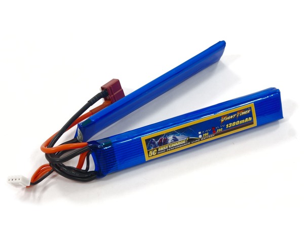 

Аккумулятор для страйкбола Dinogy Li-Pol 11.1V 3S 1300mAh 25C 2 лепестка 12.5х21х130мм T-Plug