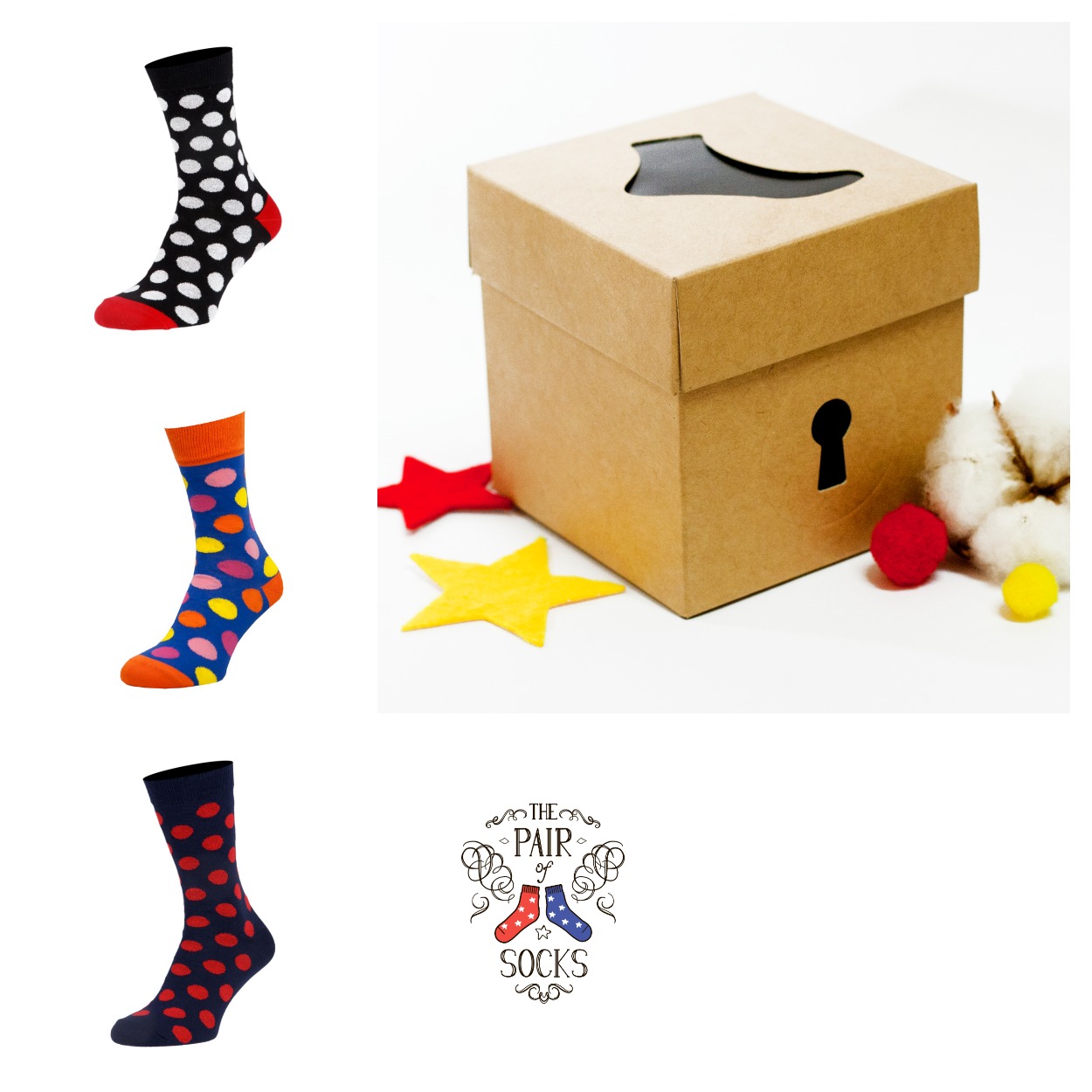 

Набор носков The Pair of Socks 3P-111-DT/BX 41-43 (3 пары) Разноцветный