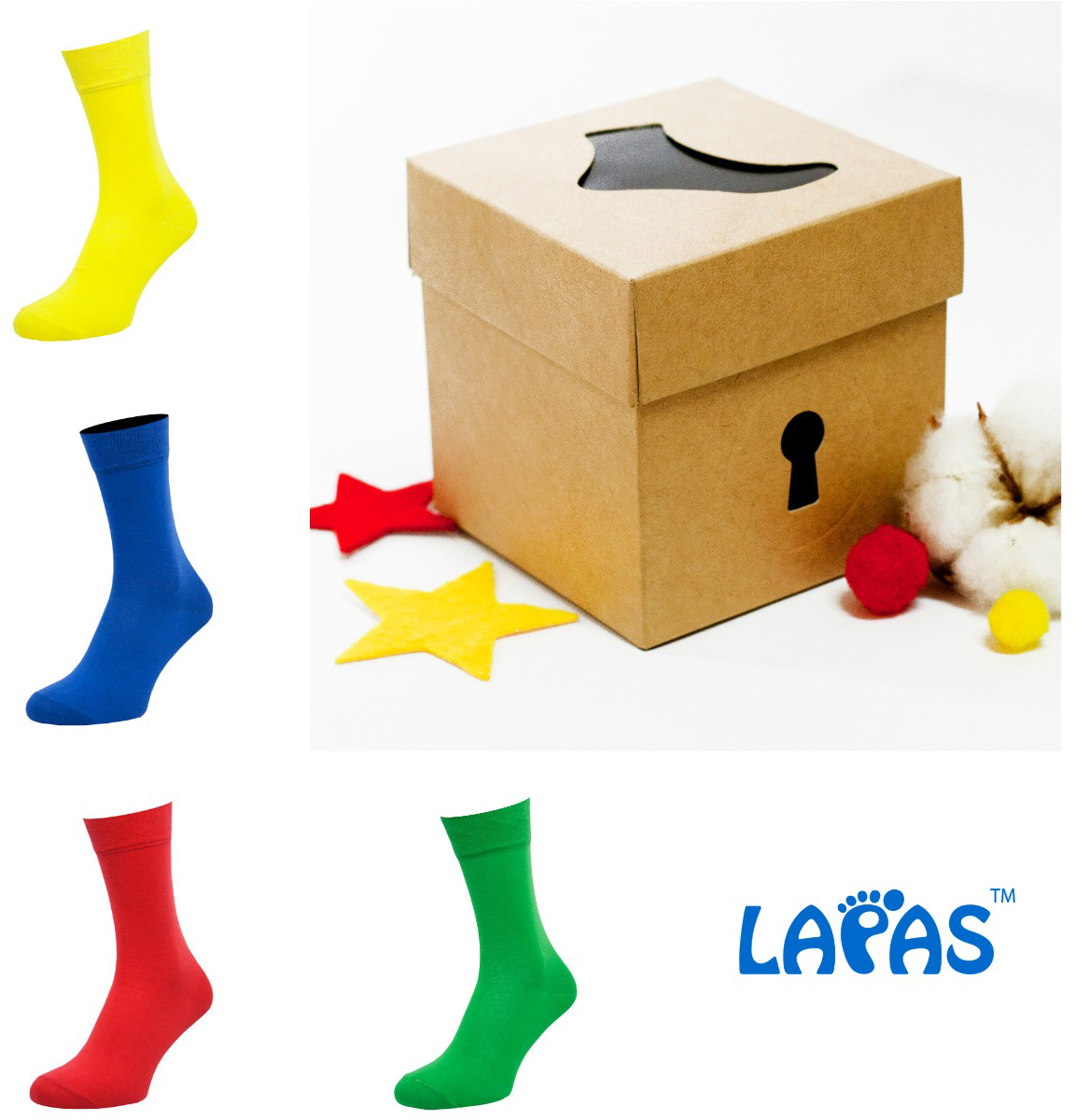 

Набор носков Lapas 4P-210-213 41-43 (4 пары) Разноцветный