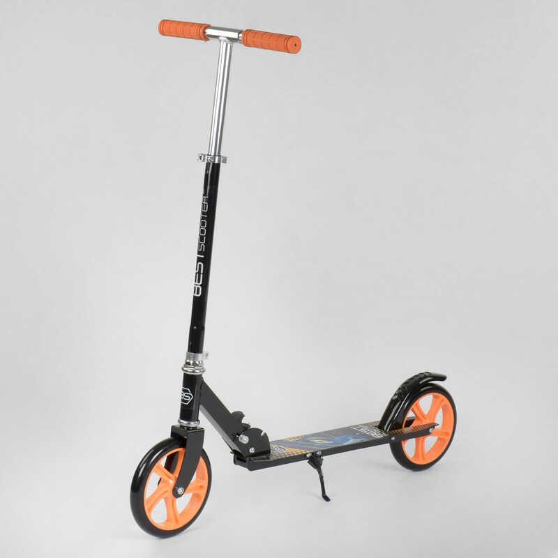 

Самокат двухколесный 42714 Best Scooter черный, колеса PU