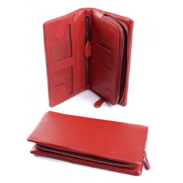 

Женский кожаный кошелек Parse №A178B-9921A Red