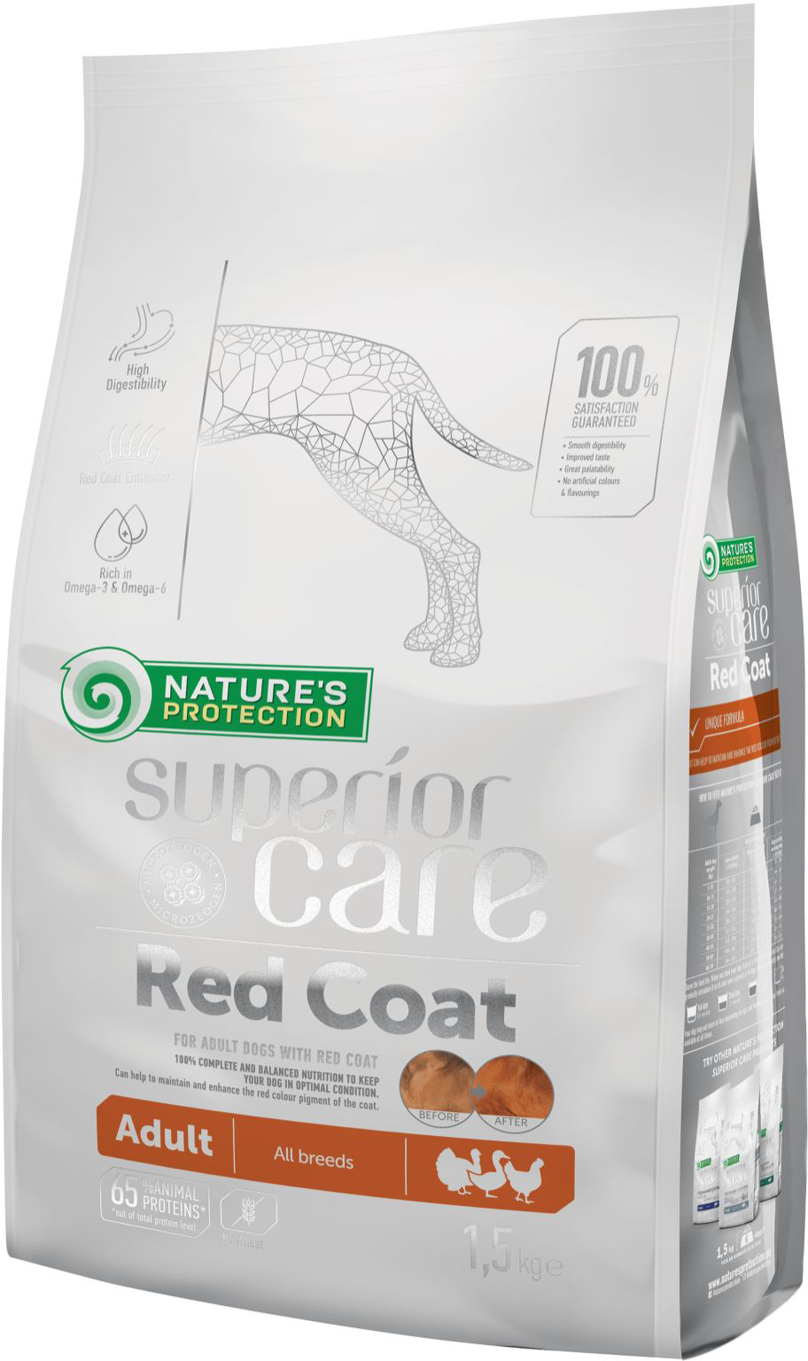 Акція на Сухой корм для собак Nature's Protection Superior Care Red Coat Adult All Breeds 1.5 кг (NPSC45788) (4771317457882) від Rozetka UA