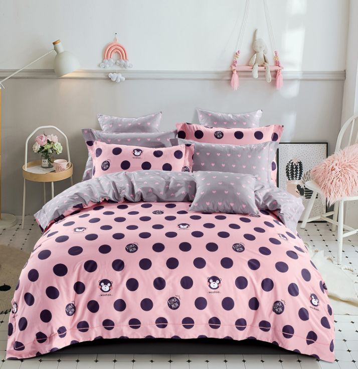 

Постельное белье CottonTwill из сатина Горохи 1.5-спальный Розовый 145x215 см ( FB11573CT)