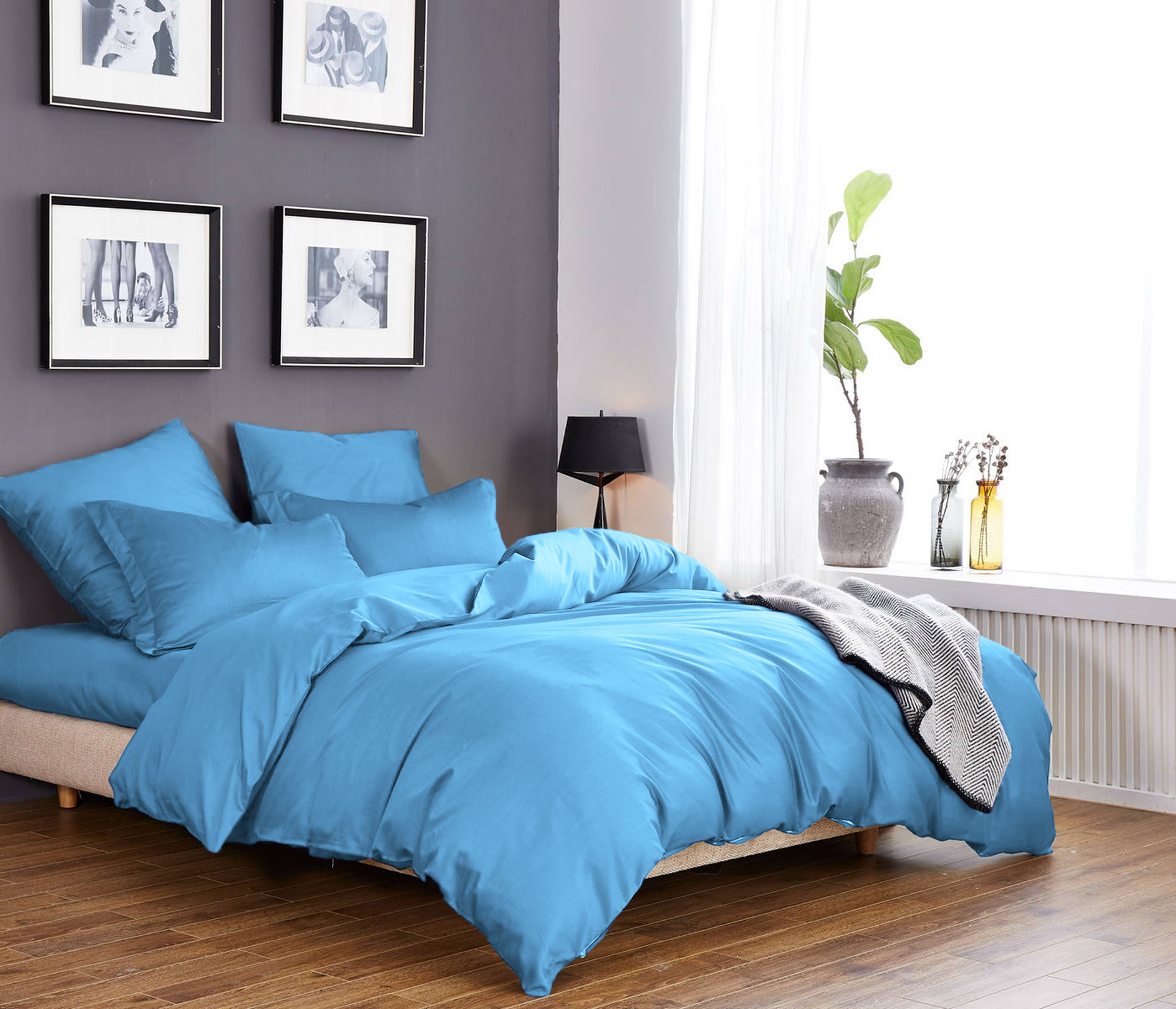 

Постельное белье CottonTwill Сатин Однотонный сатин 1.5-спальный Светло-голубой 145x215 см ( FB1359CT)