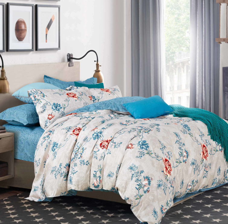 

Постельное белье CottonTwill с розами Феличита 1-спальный Белый 145x215 см ( FB832CT)