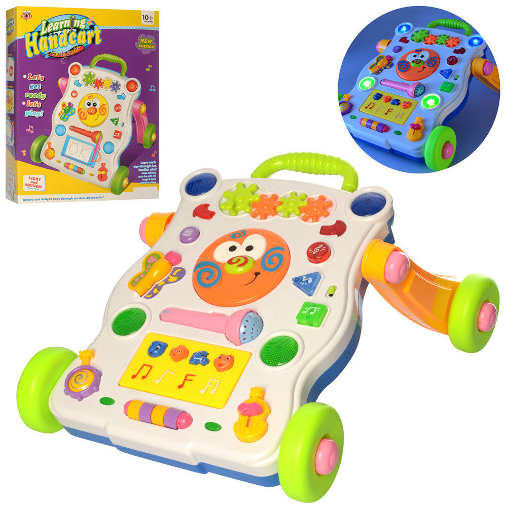 

Каталка-ходунки Baby Toys 668-37, музыкальные эффекты, трещотка, микрофон.