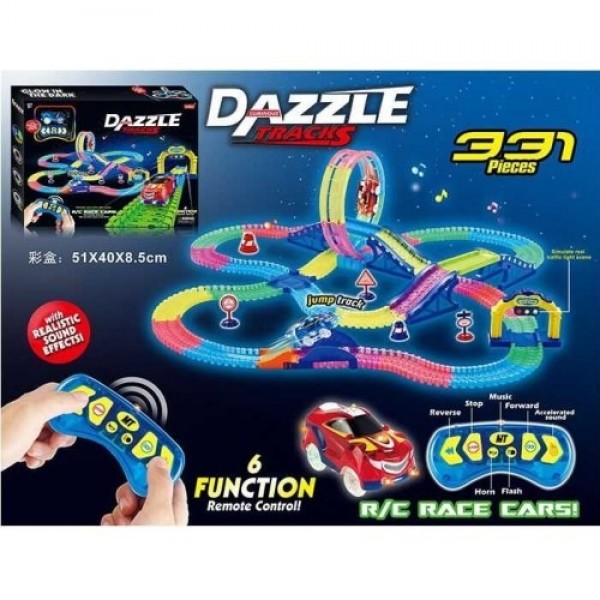 

Детский гоночный трек с пультом управления Dazzle Tracks 158 (331 деталь)