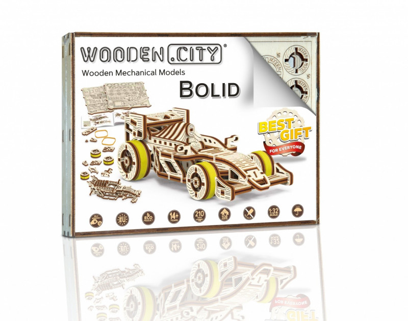 

Пазл 3D Wooden Гоночный автомобиль Bolid (326)