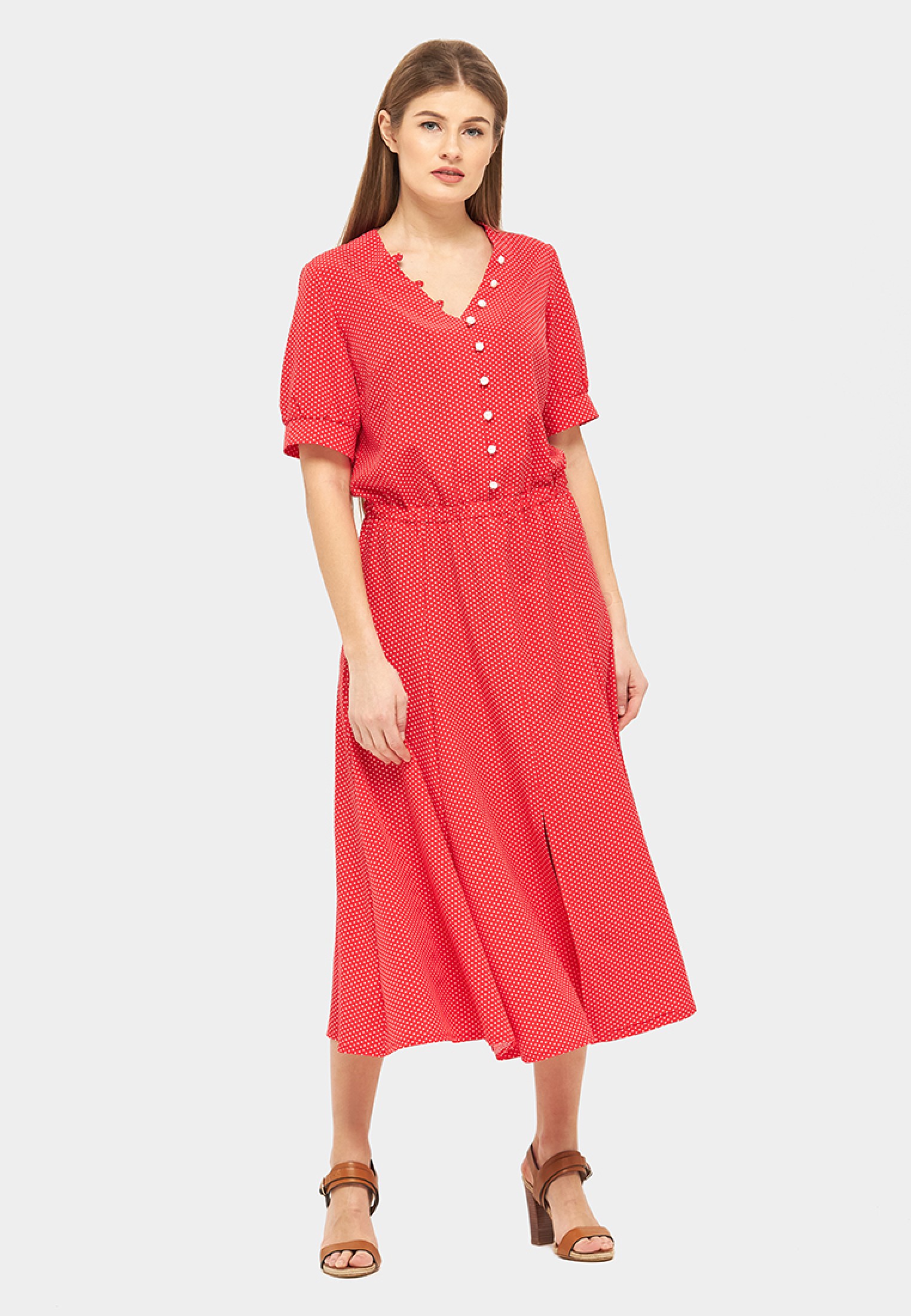 

Платье летнее красное DANNA 1067, Платье летнее красное DANNA 1067 50