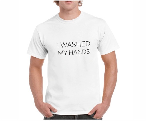 

Футболка Imbur I WASHED MY HANDS белая S