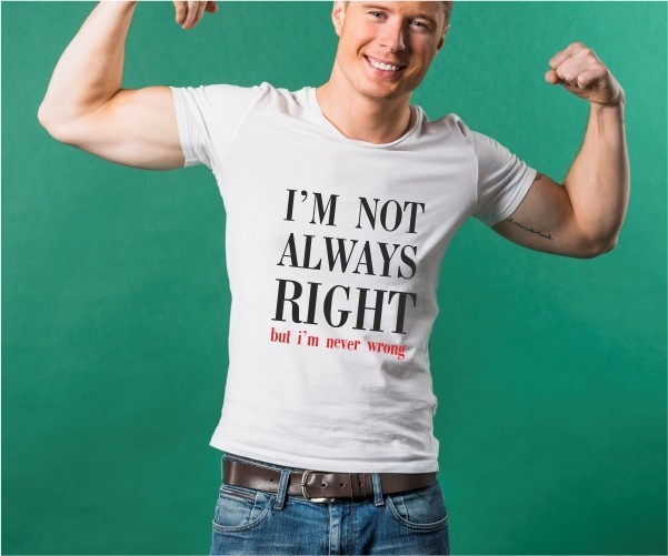 

Футболка Imbur I’M NOT ALWAYS RIGHT белая M