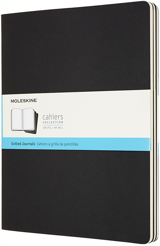 

Набор записных книг Moleskine Cahier 21.59 x 27.94 см 3 шт по 120 страниц в точку Чёрный (8058341719237)