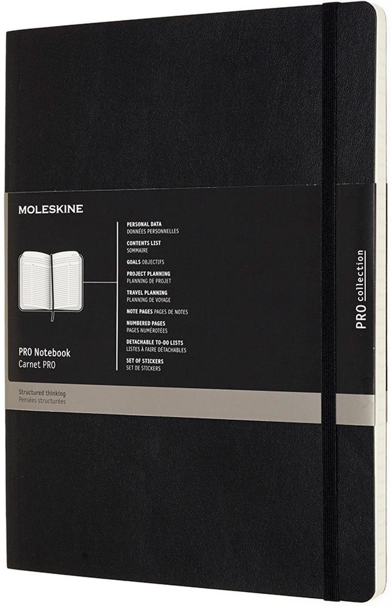 

Записная книга Недатированная Moleskine PRO 19 x 25 см 192 страницы Чёрная Мягкая обложка (8058647620831)