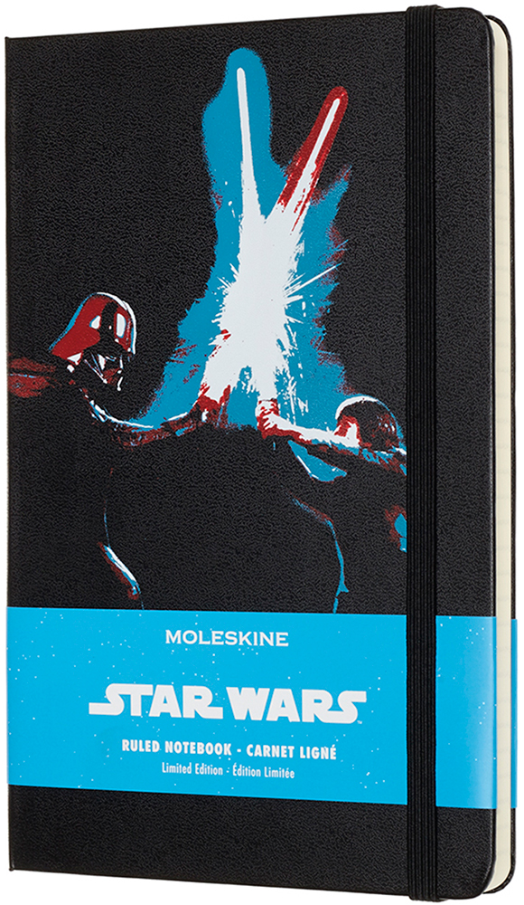 

Записная книга Moleskine Star Wars 13 х 21 см 240 страниц в линейку Светловые мечи (8058341713488)