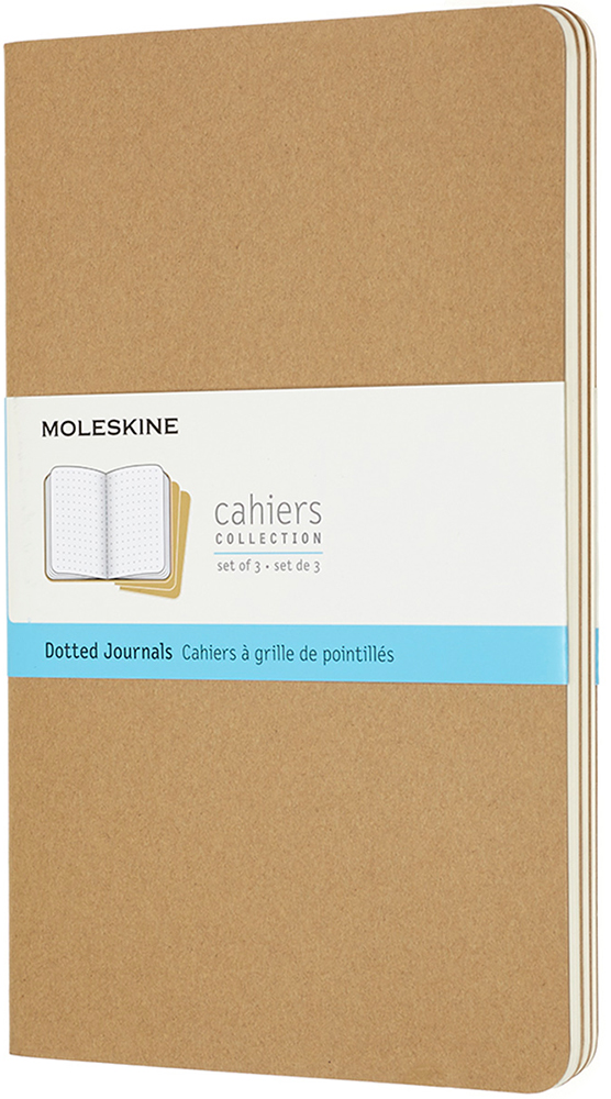 

Набор записных книг Moleskine Cahier 13 x 21 см 3 шт по 80 страниц в точку Бежевый (8058341719251)