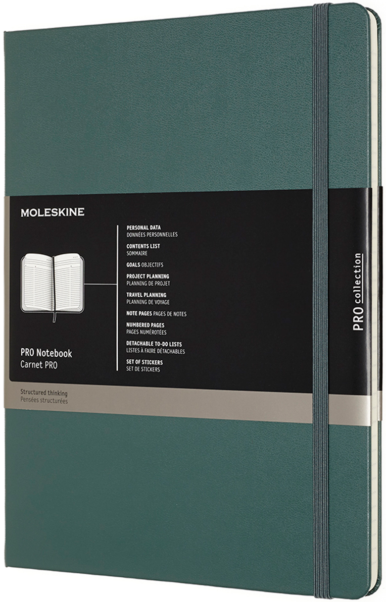 

Записная книга Недатированная Moleskine PRO 19 x 25 см 192 страницы Зелёная (8058647620817)