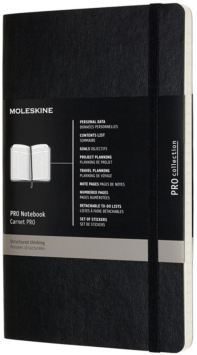 

Записная книга Недатированная Moleskine PRO 13 х 21 см 240 страниц Чёрная Мягкая обложка (8058647620787)