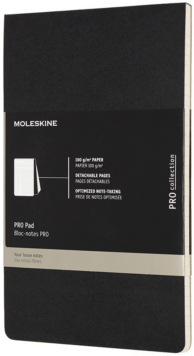 

Записная книга Недатированная Moleskine PRO Pad 13 х 21 см 192 страницы Чёрная (8058647620916)