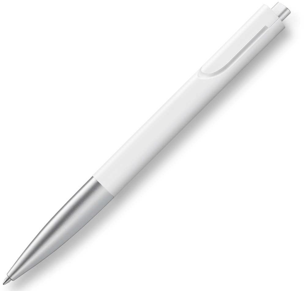 

Ручка шариковая Lamy Noto Белая и Серебристая/Стержень M16 1 мм Чёрный (4014519282389)