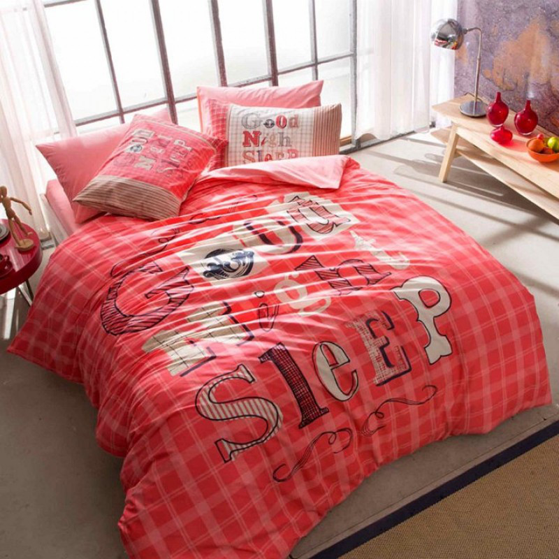 

Постельное белье Tac Ranforce Teen - Good Night pembe подростковое